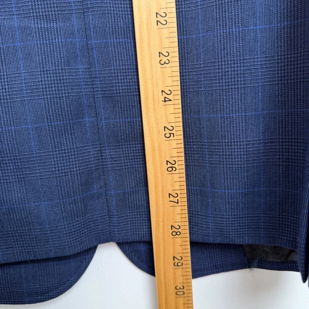 Billy Reid 38 X 31 Heirloom Mens Blue Glen Plaid 2-Button Suit USA Made Tailored